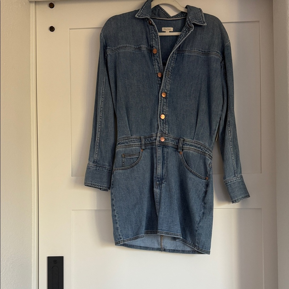 Anthropologie denim Button-Up Dress with Pockets